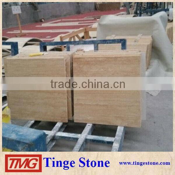 Vein Cut Classic Light Beige Travertine Marble Tiles