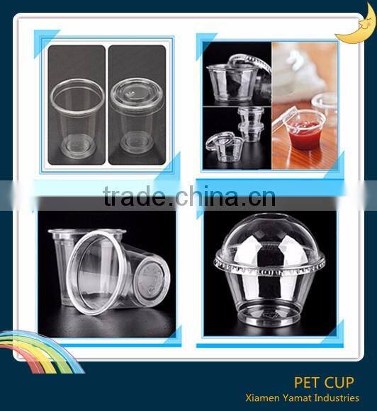 12oz Coffee Use Disposable Plastic Clear Cup With Flat Lids For Iced Coffee