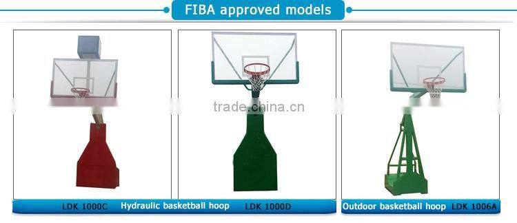 Sports facilities electric hydraulic basketball stand for competition