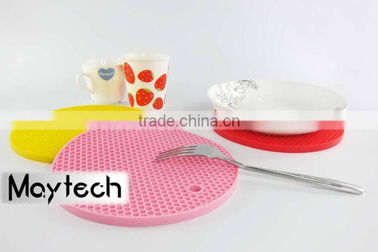 Hot sale food grade round silicone mat with custom printing