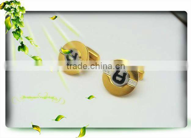 Manufacture 2013 cute fish cufflinks blanks enamel fashion