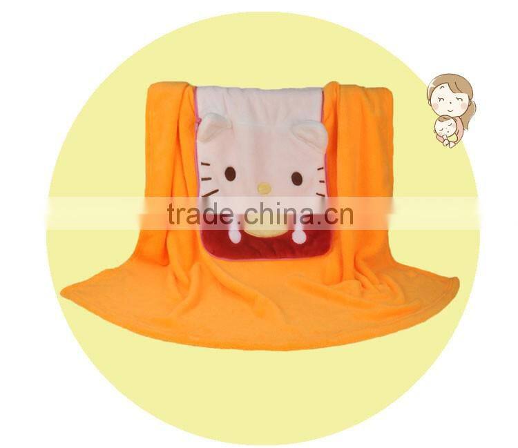 Multifunction Flannel Travel Blanket Pillow