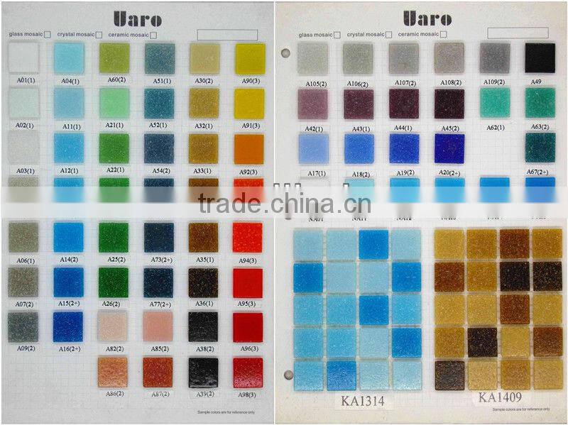 Light green 20x20mm vitreous glass chip piece