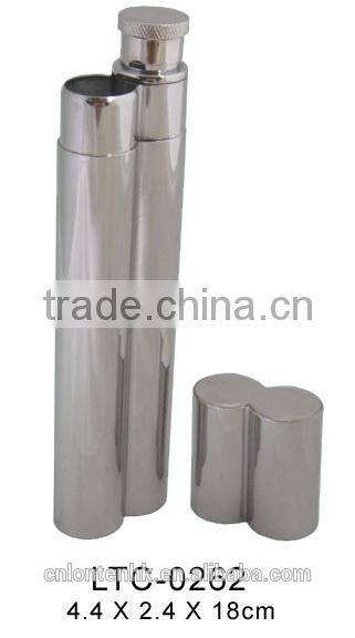 aluminum cigar packing tube with hip plask manufacturer