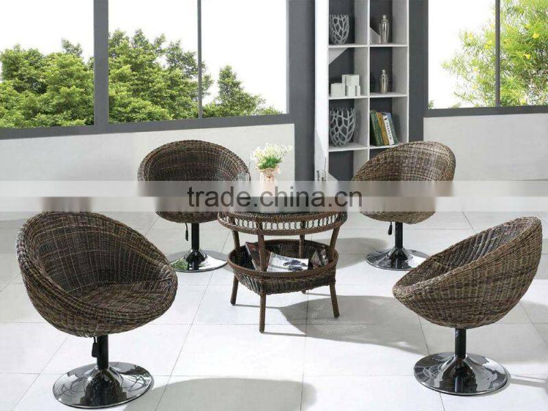 Wicker synthetic rattan dining set garden dining chair furniture