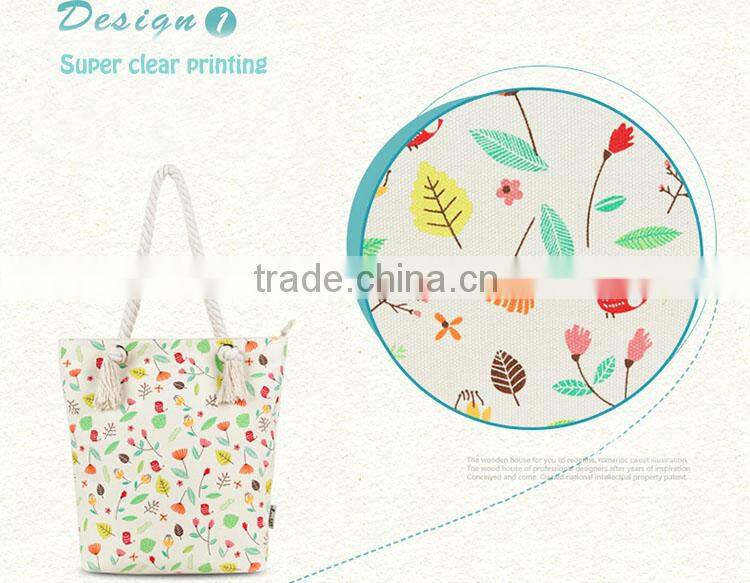 BA-1363 Shenzhen Kangjiaxu Fashion New Arrival Brand Cotton Canvas Shopping Bag Designer Handbag