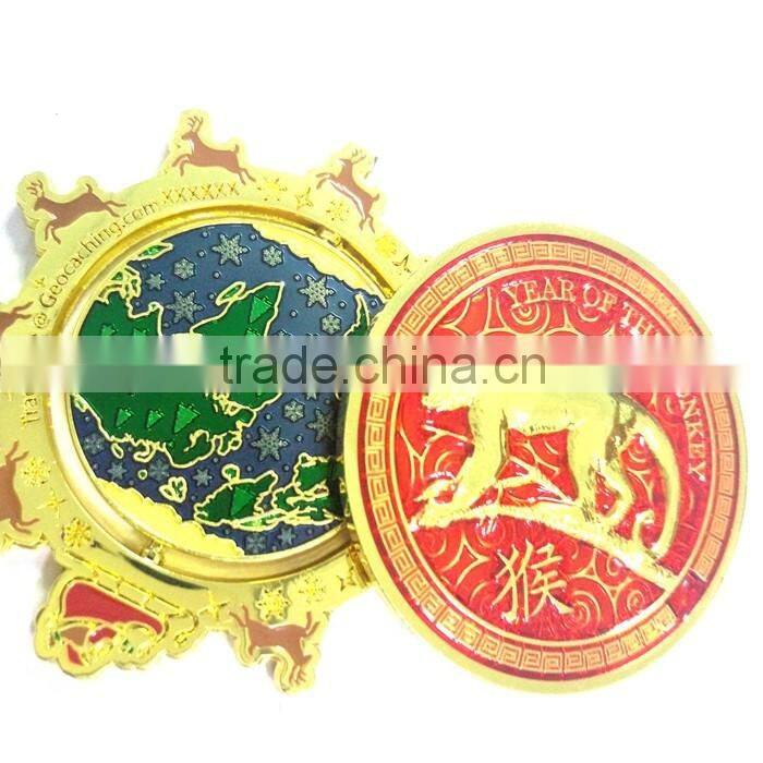 Custom 3D Gold Challenge Coins, Antique Challenge coins