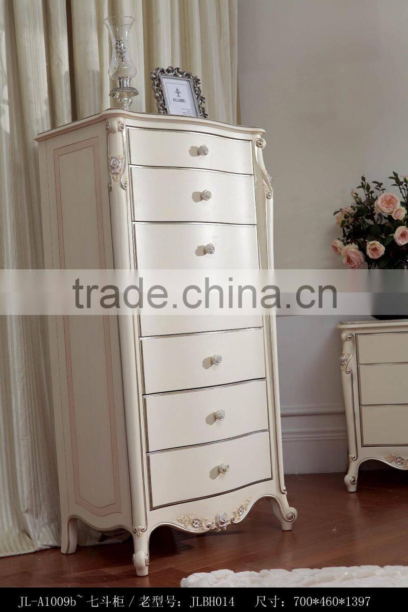 New Classic European And America Style Carved Bedroom Furniture Bed Bedside table Wardrobe Dressing table Bench Royal Chair