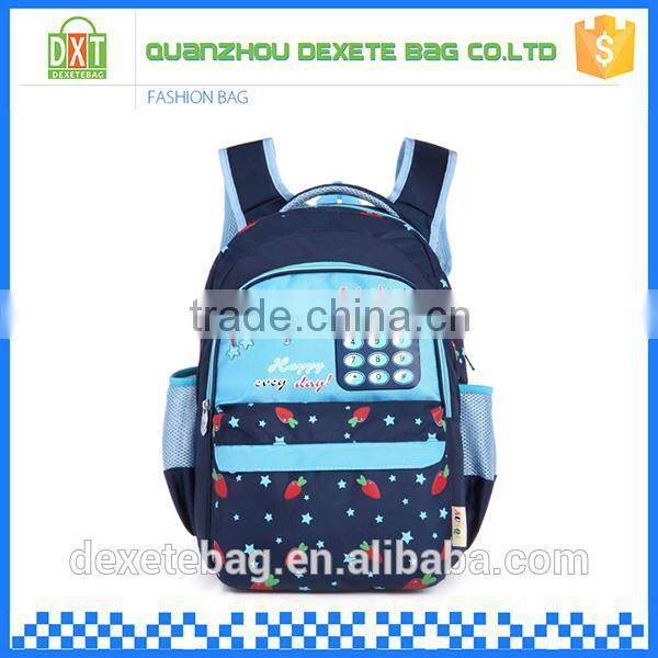 High quality promotional blue 2015 school bag