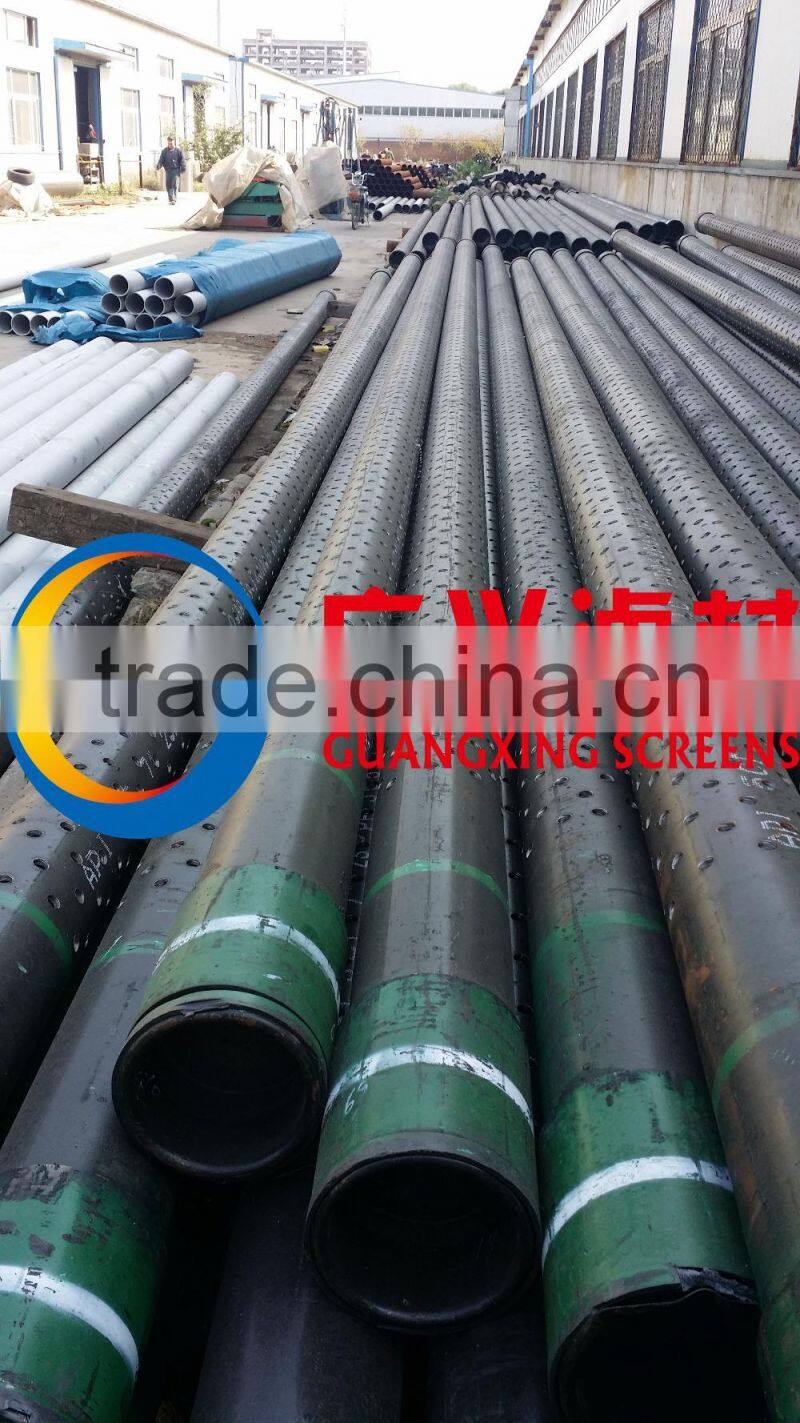 round hole perforated pipe/double storey screen for oil well from the best China manufacture