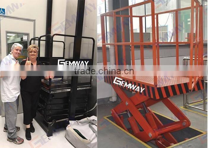 Indoor hydraulic scissor lift home elevator