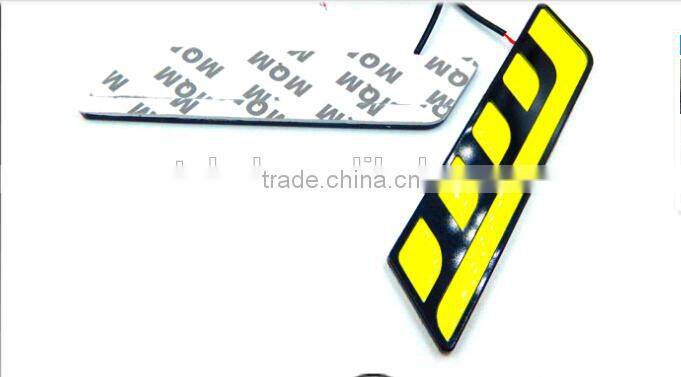 2015 newest car daytime turnning light drl white with yellow color cob led