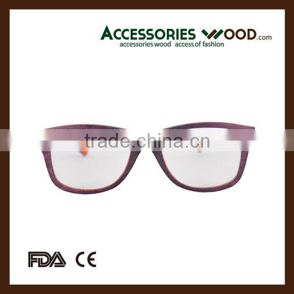 hot selling sunglasses & optical frames veneer wood glasses frames with acetate temple OEM design available