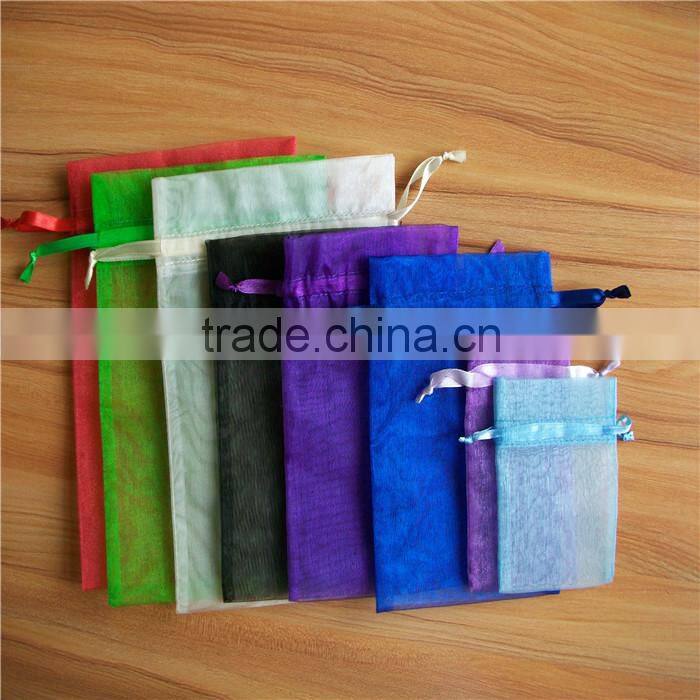 2015 New Customized wedding favor organza drawstring bags