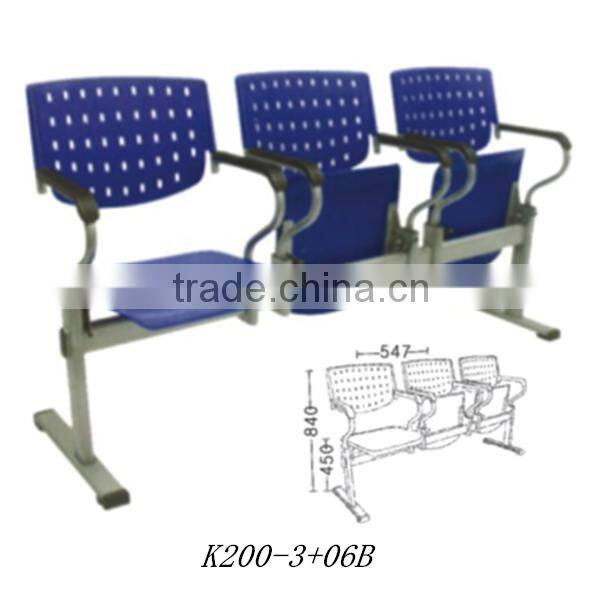 Powerful plastic folding chair China furniture Public waiting room chairs for sale K200-3+06B