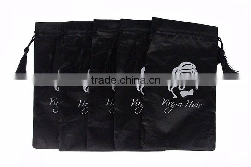 Black Virgin Hair Bag with Drawstring, Packaging Bag, Drawstring Bags
