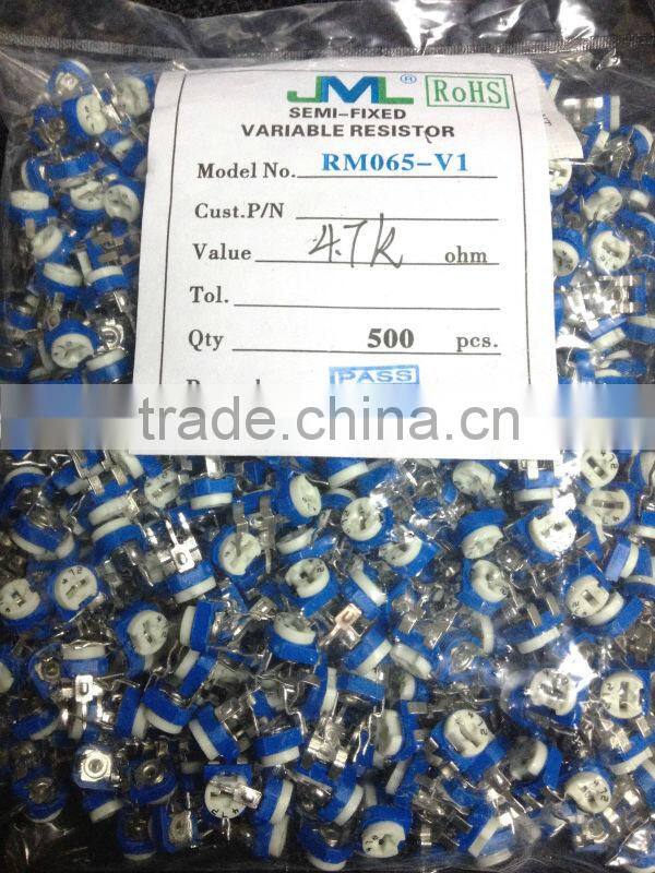 4.7K trimmer resistor/adjustable resistors/carbon trimmer resistor/variable resistor/adjustable potentiometers/resistor prices