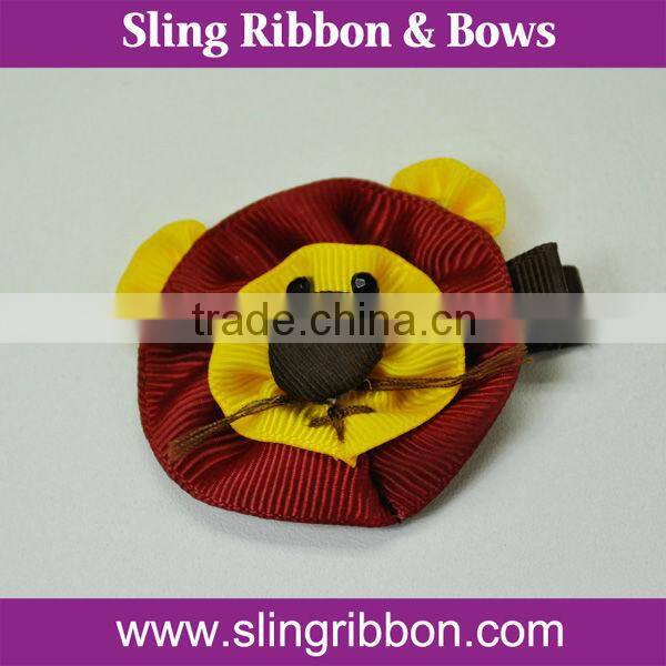 Animal Zoo Group Ribbon Sculpture Kids Hair Clip