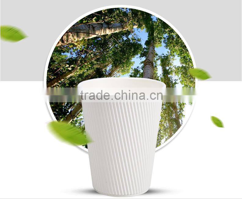 2016 Hot Sale Custom Printed Ripple Paper Cup for Milk/Tea/Coffee