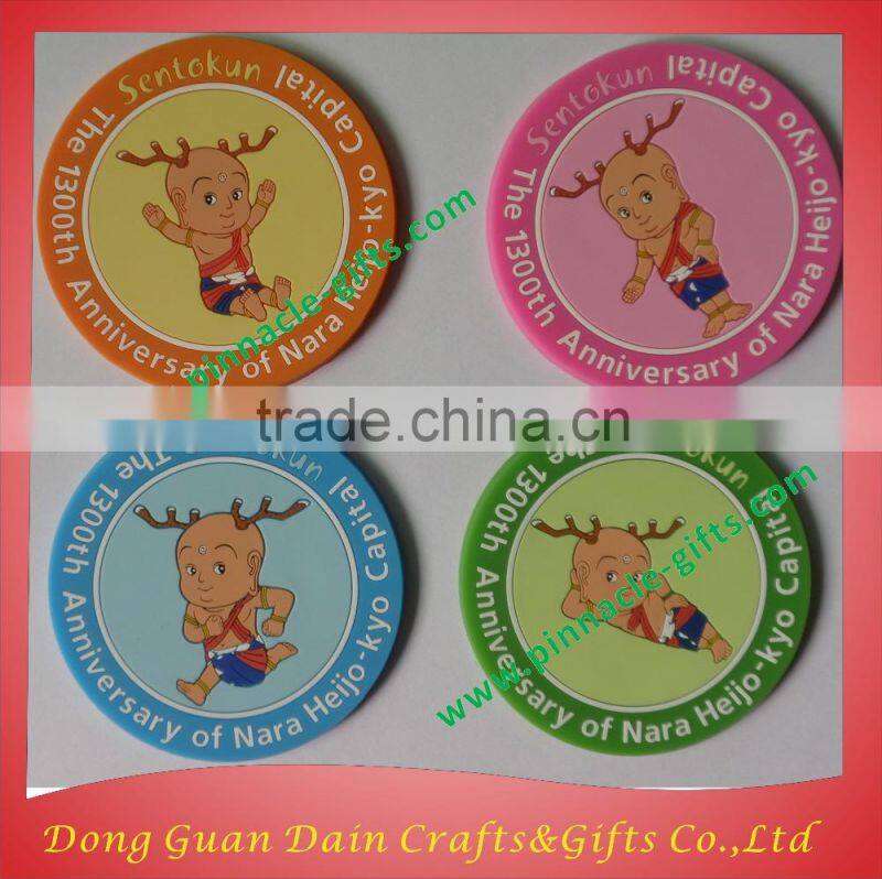 Cartoons characters ECO-friendly ATBC soft pvc coasters