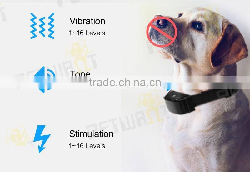 Waterproof rechargeable 300m vibrating anti bark collar