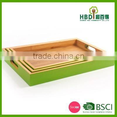 Eco-friendly wooden tea tray/wooden coffee serving tray wholesale
