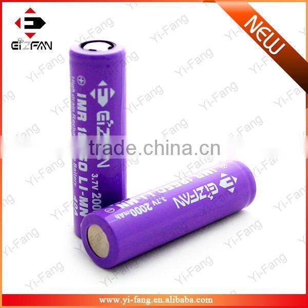 high drain battery EFAN 40AMP 18650 2000mAh 3.7v 3.6 volt battery Most Powerful for e bike battery china
