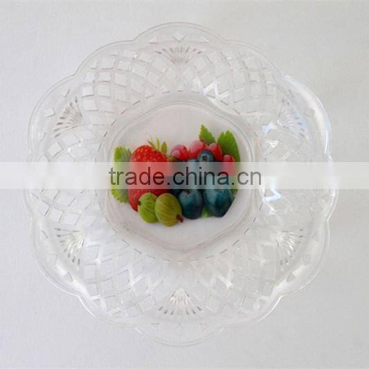Plastic plate for fruit