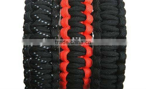 Reflective survival bracelet 550 cord Handmade bracelet Stainless steel buckle PRB-3101