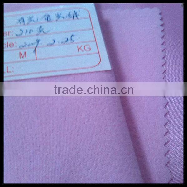 Golden bright velvet fabric for sportswear