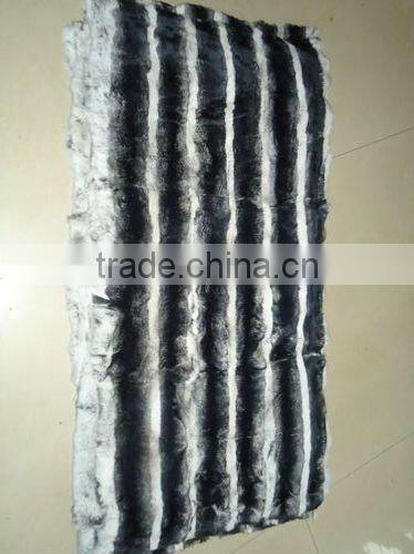rex rabbit fur plate, dyed chinchilla grey