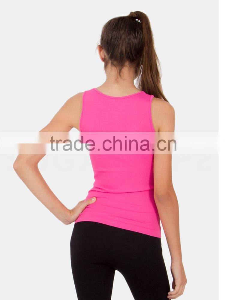 soft fabric wholesale fitness pink yoga tank top for ladies