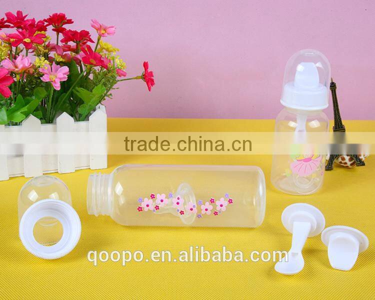Child Safety Products With Spoon Bpa Free Arc Shaped Baby Feeder Bottle Set