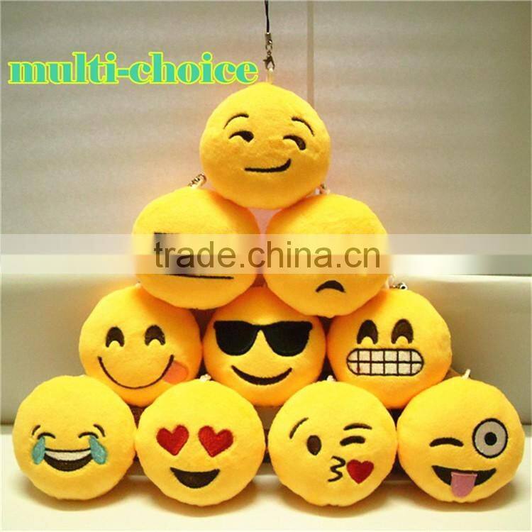 Wholesale fashion top quality lowest price items plush whatsapp emoji adornment