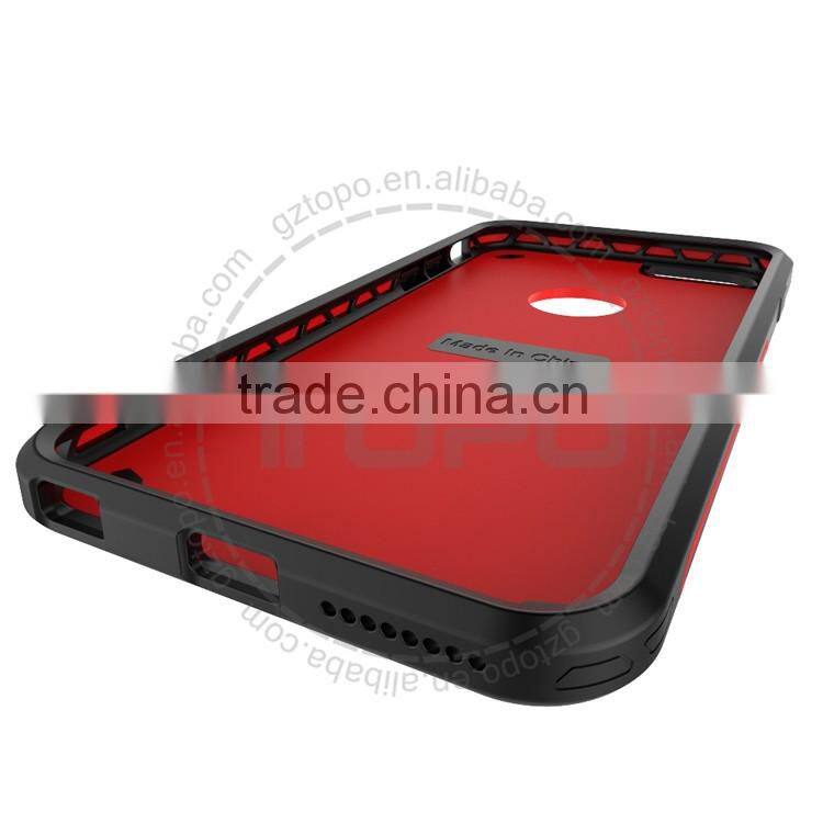 Wholesale mobile phone back cover PC+TPU shockproof combo plastic shell phone case for iphone 6 6s plus