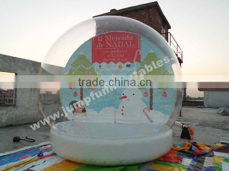 Inflatable PVC Globe Balloon/Clear Inflatable Bubble Globe/Snow Balloon for trade show