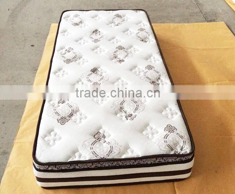 Ultra stress relief natural latex pillow top spring mattress