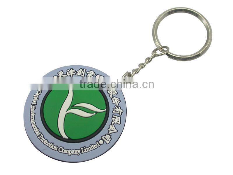 Famous brand own designs custom rubber promotional keychain