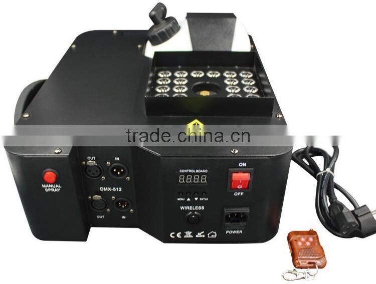 Up Spraying Pyro Vertical 3in1 RGB 24*3w LED Fog Machine 1500w DJ Geyser RGB