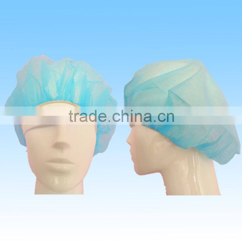 colorful non-woven pp fabric bouffant mob caps