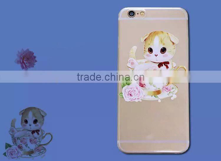 2016 best selling funky animal pattern cute cat painting mobile phone case for iphone