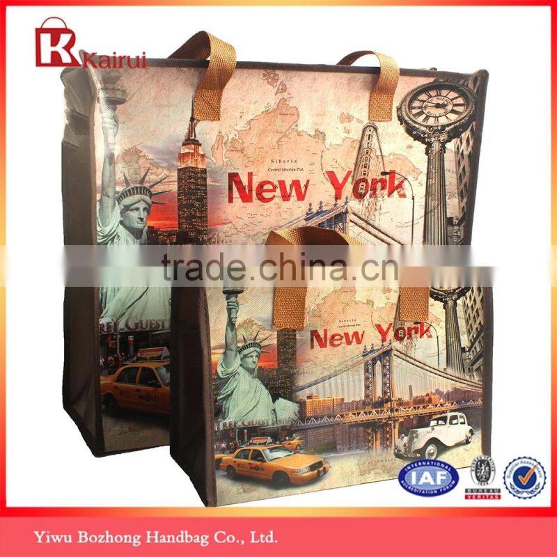 4 color laminated non-woven bag price with zipper