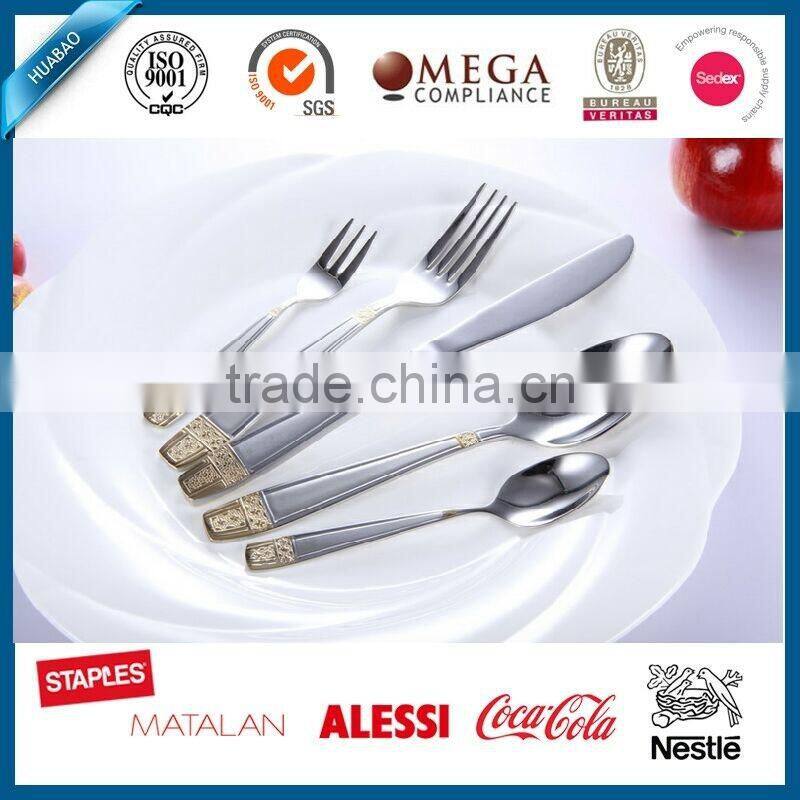 FDA Certificated food grade Top quality Western-style stainless steel cutlery , pvd cutlery, stainless steel cutlery drainer