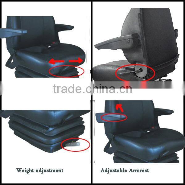 Universal seat armrests with suspension black color