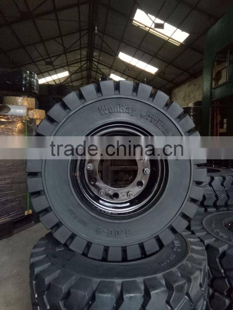 spare parts gumi banden dack 5.00-8 solideal forklift tyres