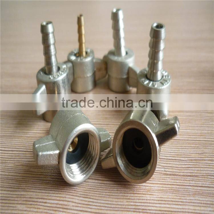 high performance swivel with hose barb size of 1/4" ,brass fittings for water,brass or iron body with nickle planted