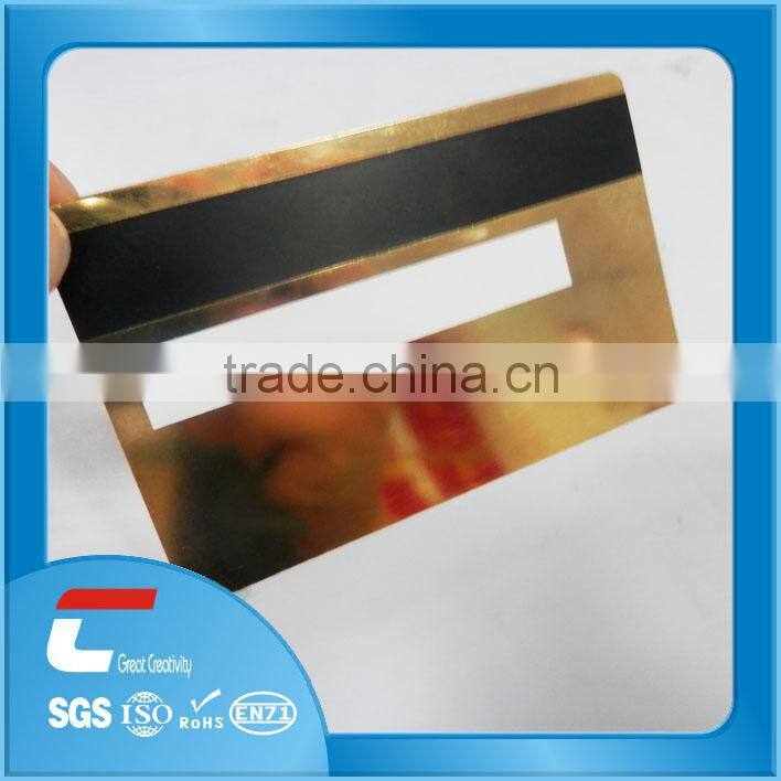 laser cut metal business card with hico magnetic stripe and signature panel free samples
