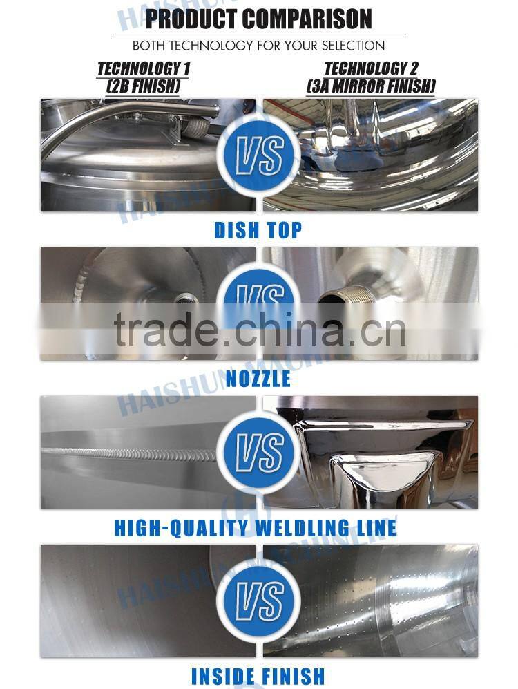 stainless steel mixing tank with top mixer (CE certificate)