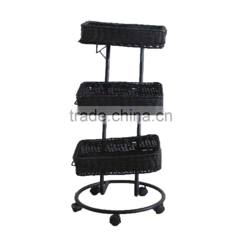 Rectangular PP rattan supermarket display