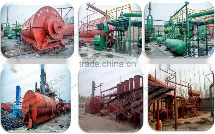 envrionmental waste tire recycling to oil pyrolysis machine Huayin group